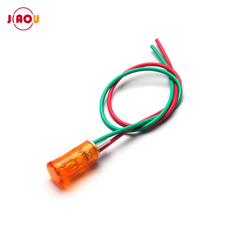 JIAOU 10 мм пластик Индикатор Пилот свет/сигнальная лампа MDX-11A 12 В 24 220 с проводами