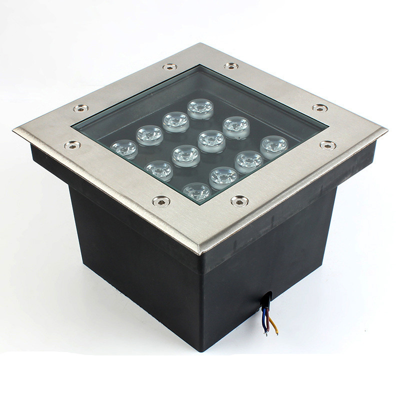 12 Вт площади похоронен Пейзаж Открытый Сад RGB белый DMX512 IP67 Водонепроницаемый светодио дный led Inground встраиваемые RGBW Подземные СВЕТОДИОДНЫЕ Лампы