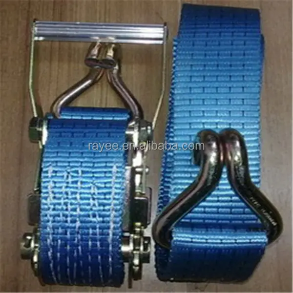 Premium type ratchet tie down strap cargo lashing belt