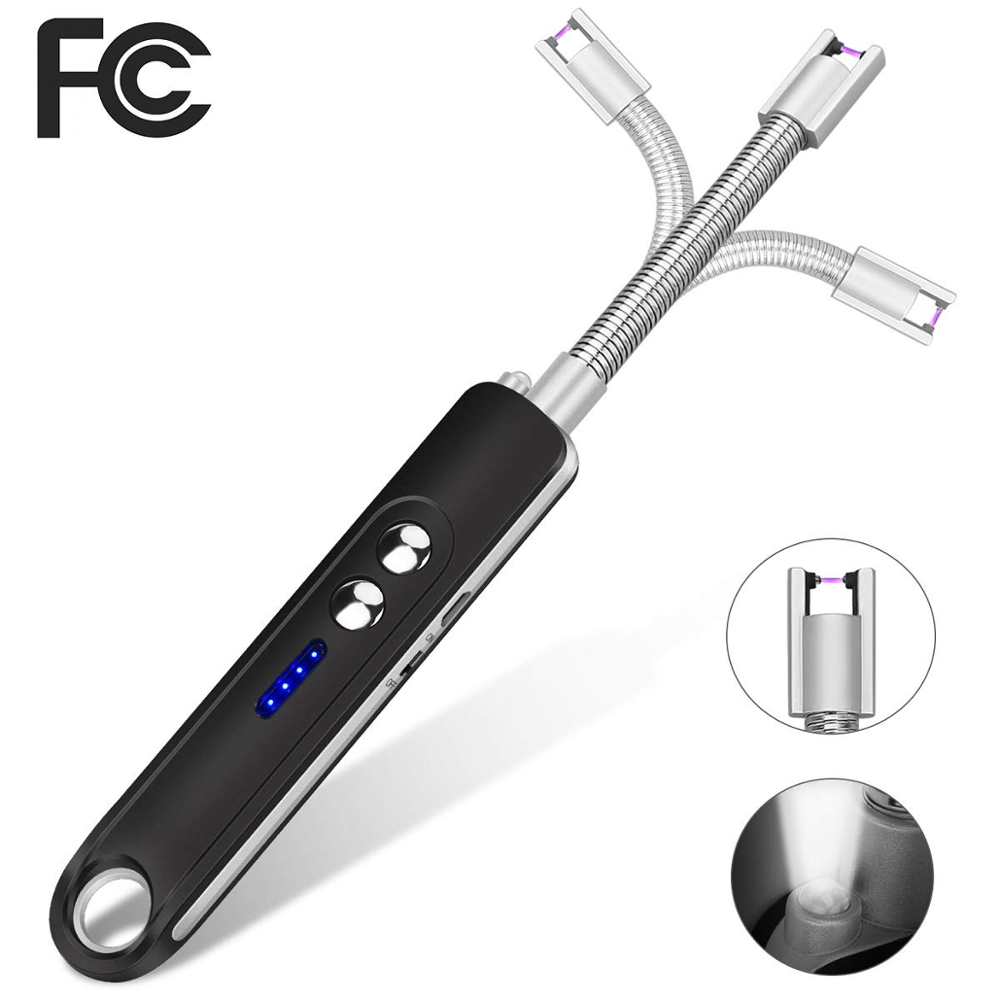Новый дизайн металлическая перезаряжаемая электрическая USB Зажигалка Гибкая дуговая зажигалка
