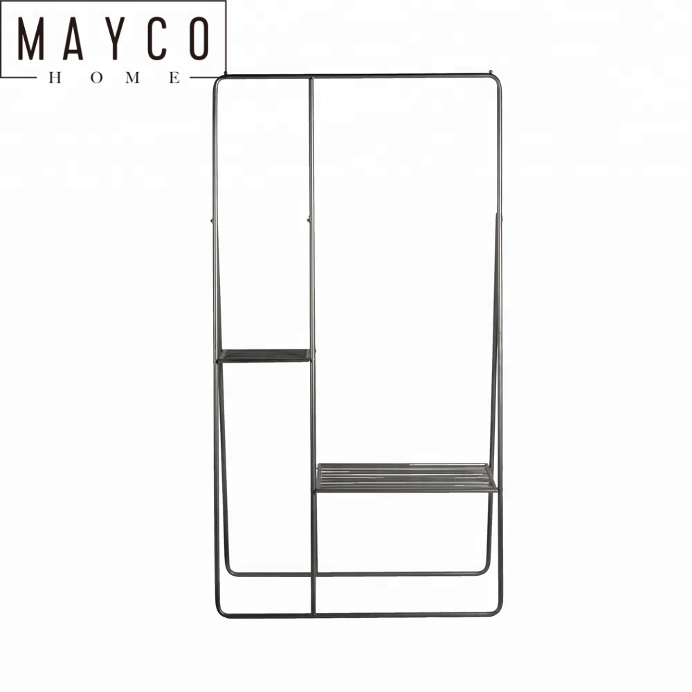 Mayco стенд костюмы одежды вешалка для пальто, органайзер, хранилище, сумочка, стеллаж для прихожей полка для хранения с 2-этажная металлическая полка