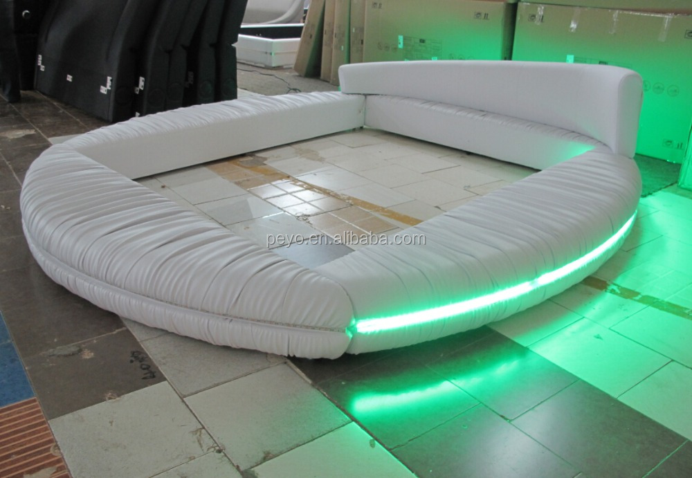 Мебель для спальни круглая кровать с LED