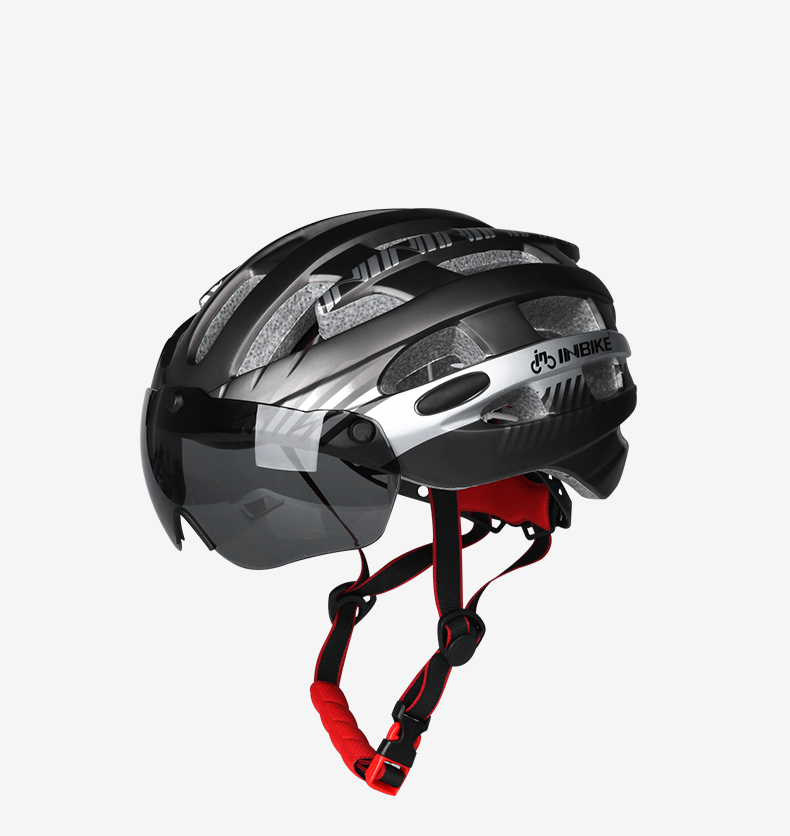 INBIKE пользовательский портативный мотоцикл электрический велосипед, велосипедный легкий шлем, защитный щит, солнцезащитный козырек, очки, шлемы для велосипедов