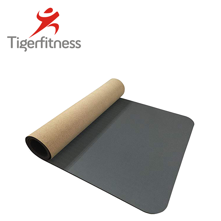 Tiger Fitness Wholesale anti-tear workout mats essentials premium all types of natural soft cork yoga mat