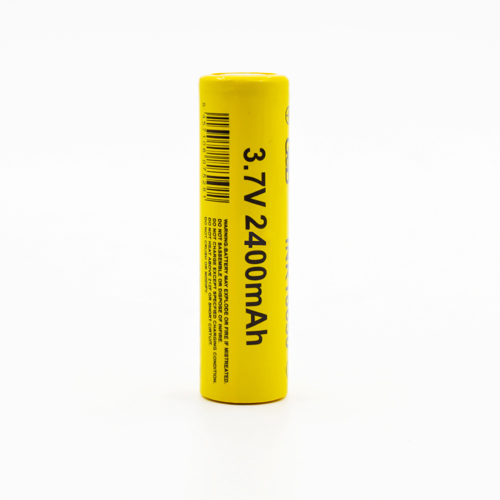 Горячий продукт 18650 литий-ионный аккумулятор 3,7 V 2400mAh аккумуляторная батарея для фонарика