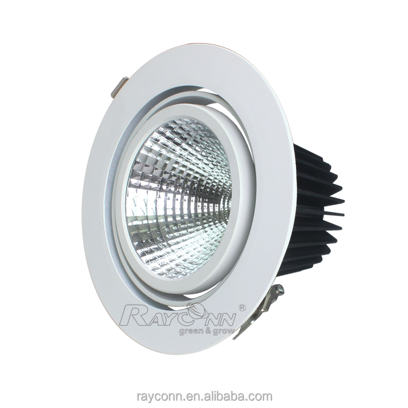 LED Dimmable Downlight 30W Recessed COB LED Downlight 40W High Power LED Gimbal Down Lights