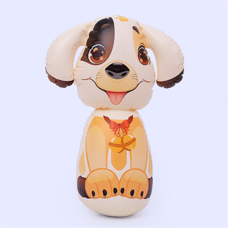 Black Custom design pvc tumbler inflatable toys for kids