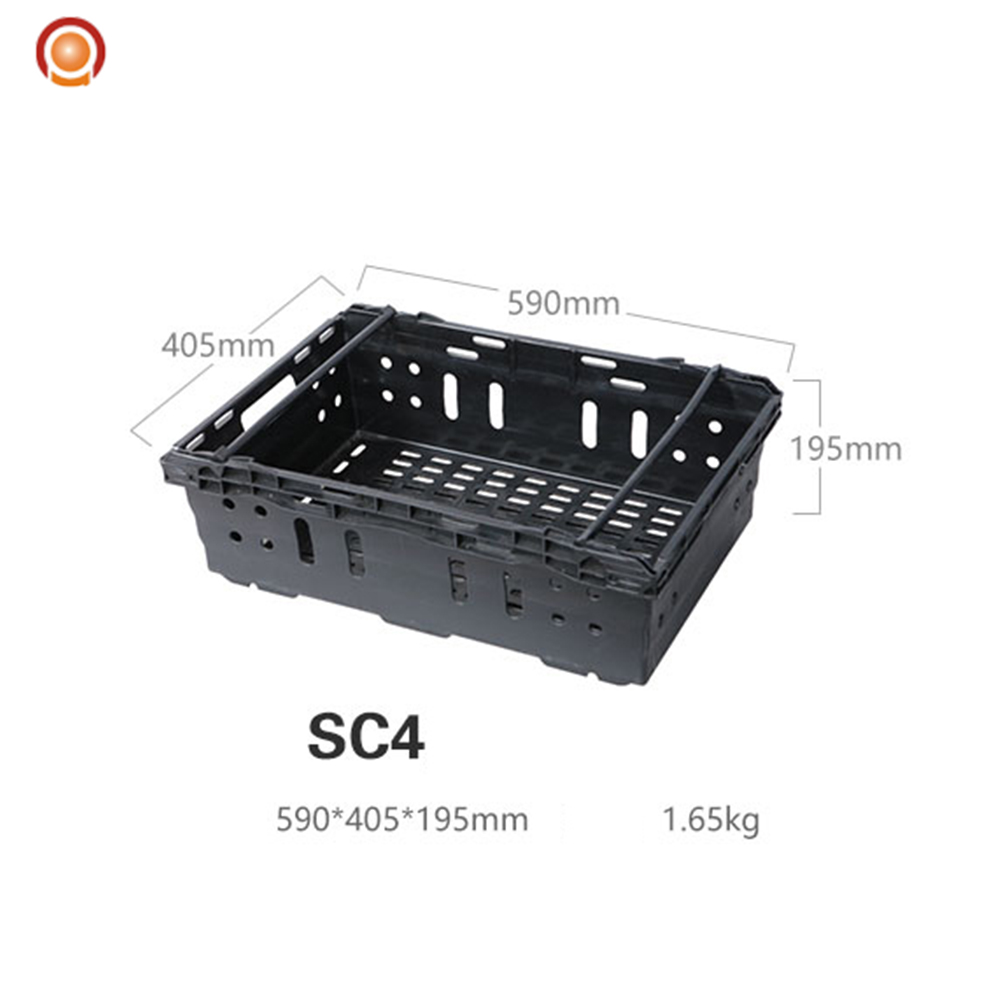 China Manufacture Fruit  amp  Vegetable Storage Folding Plastic Crate
