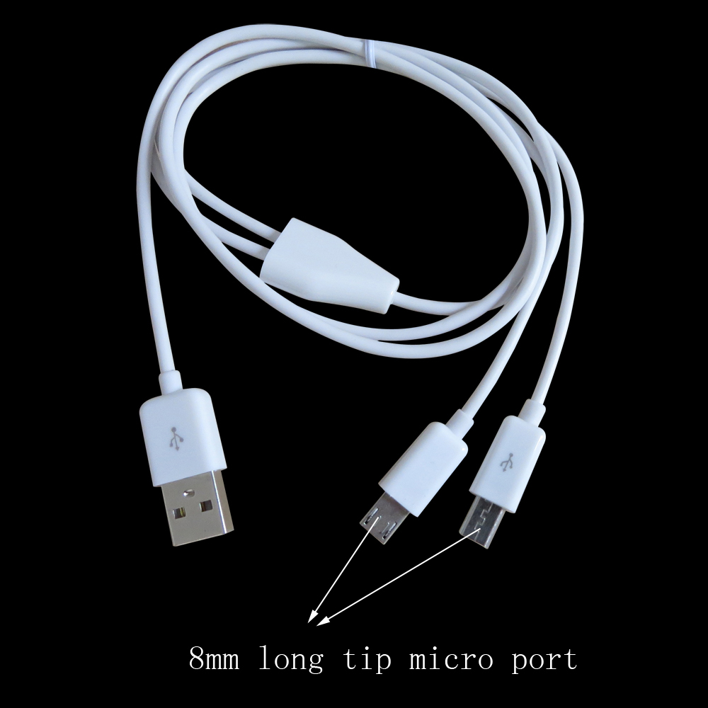 2 в 1 микро usb кабель для зарядки данных с 8 мм длинным наконечником android порты 1 м 3 фута
