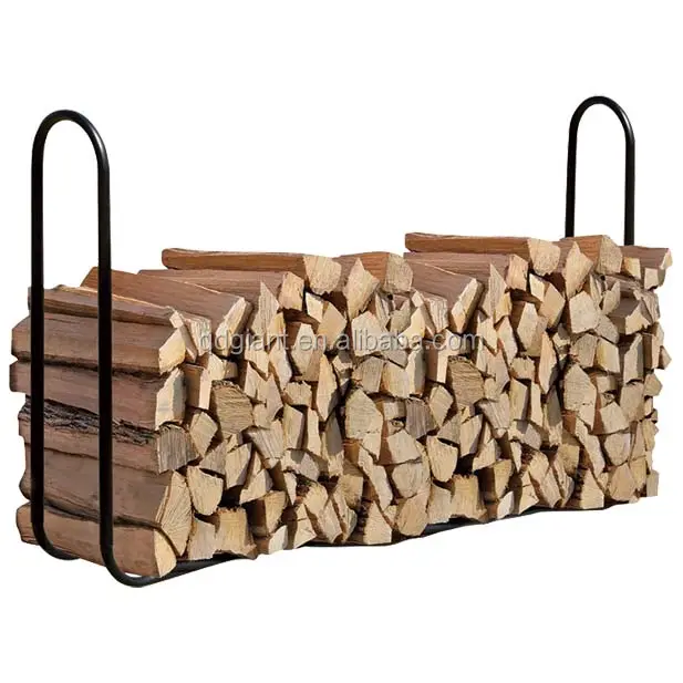 Firewood Rack Wood Log Stand Holder Store Metal Shelf Outdoor Indoor