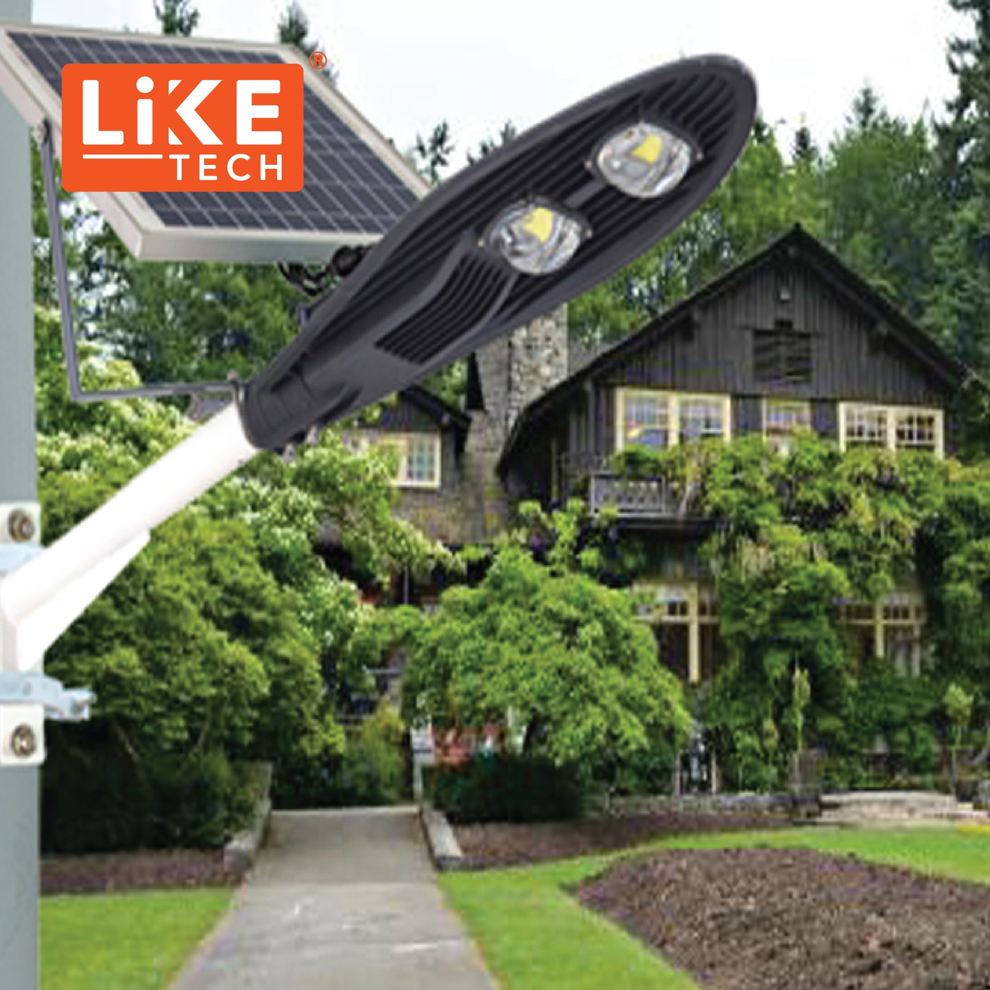 LikeTech все один солнечный уличный свет большой размер, но даже девушки могут установить его Easilly