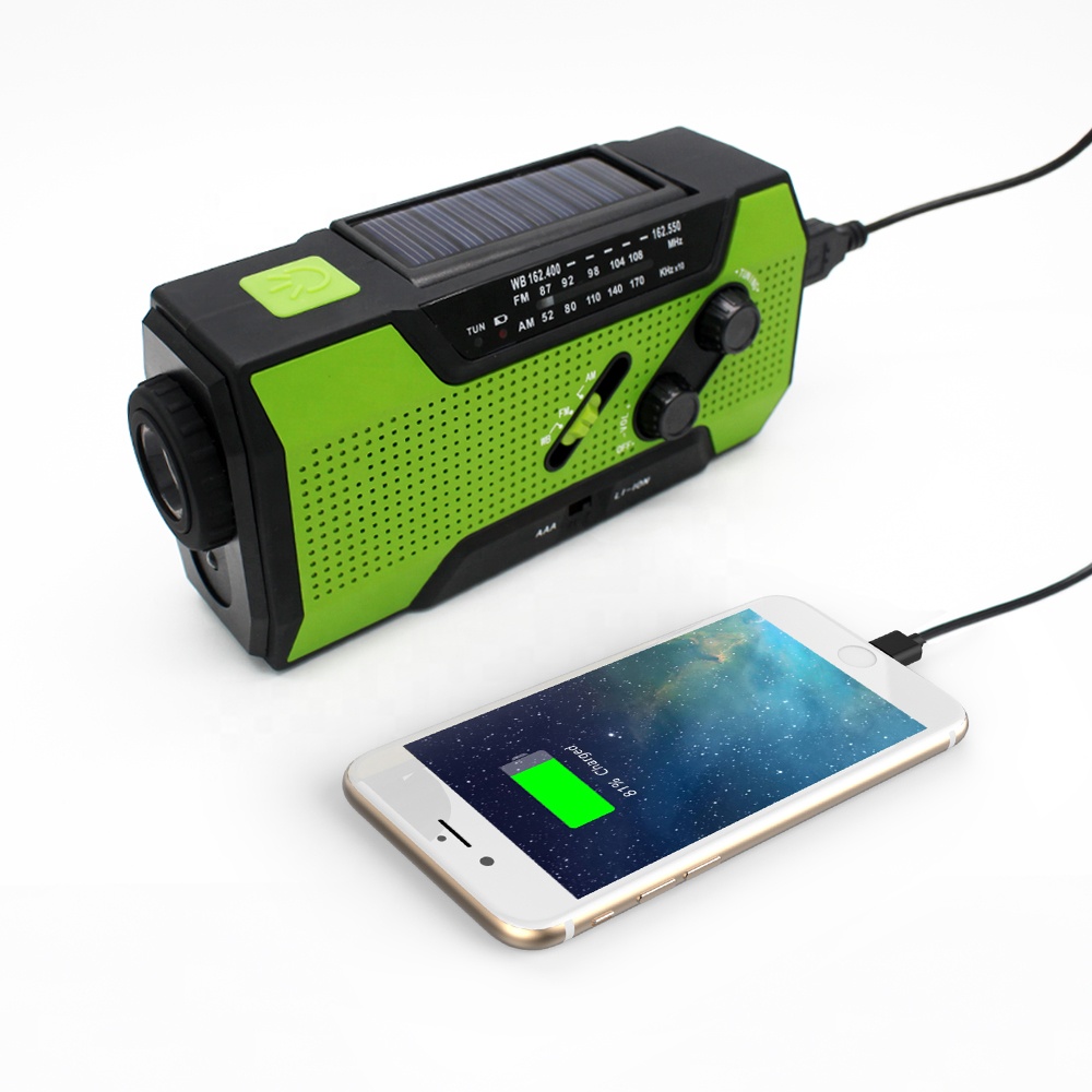 outdoor camping emergency solar radio led light rechargeable flashlight