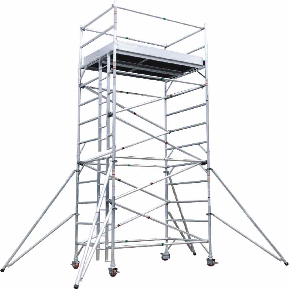 Double Width Aluminium Mobile Scaffolding Tower 20M Height for Industrial Use