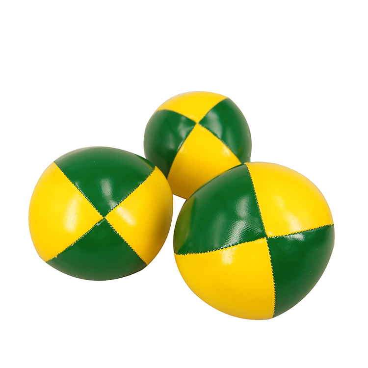 PU leather custom stuffed ball colorful Juggling Ball