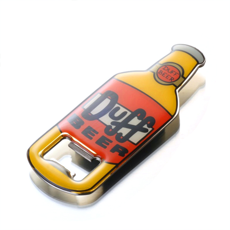 Bottle Shape Metal Bottle Opener With Epoxy Resin Cover