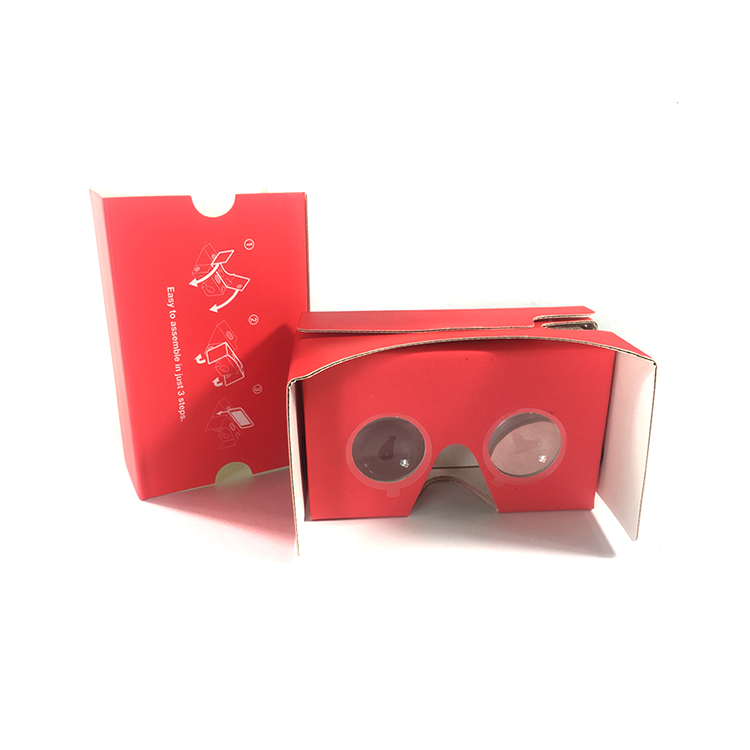 Фирменные картонные 3D очки виртуальной реальности Google cardboard V2, картонные очки виртуальной реальности для смартфона