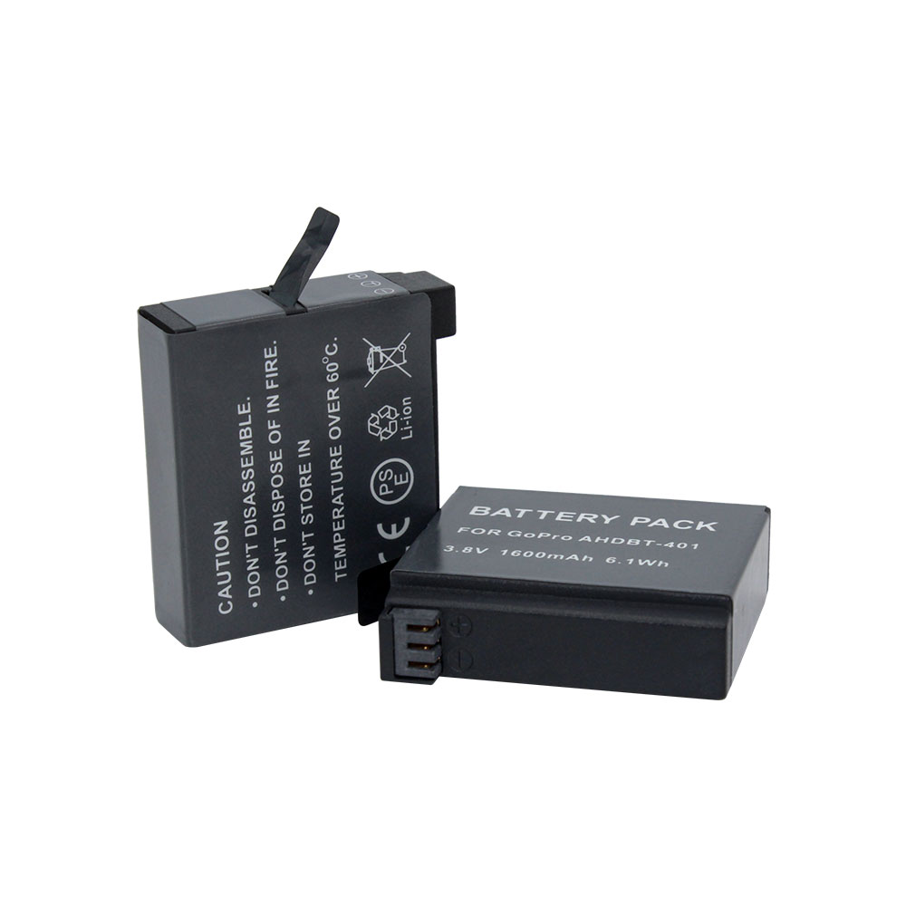 3,8 V 1600mAh AHDBT-401 Action Camera Go Pro Hero4 Silver Black Sports Battery