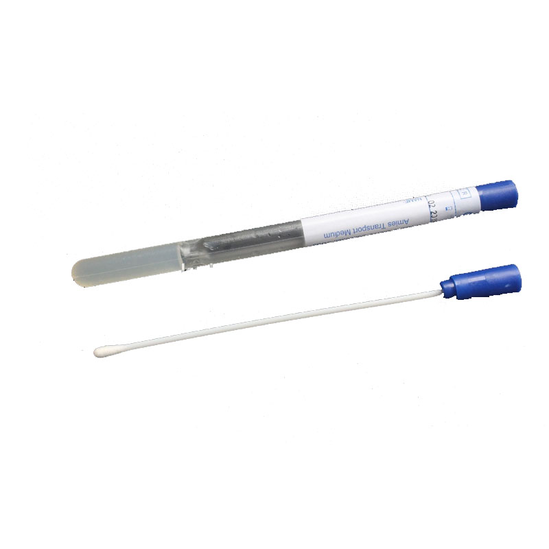 amies 150mm plastic bamboo medical flocked sampling bud cotton test applicator swab sticks with transport medium