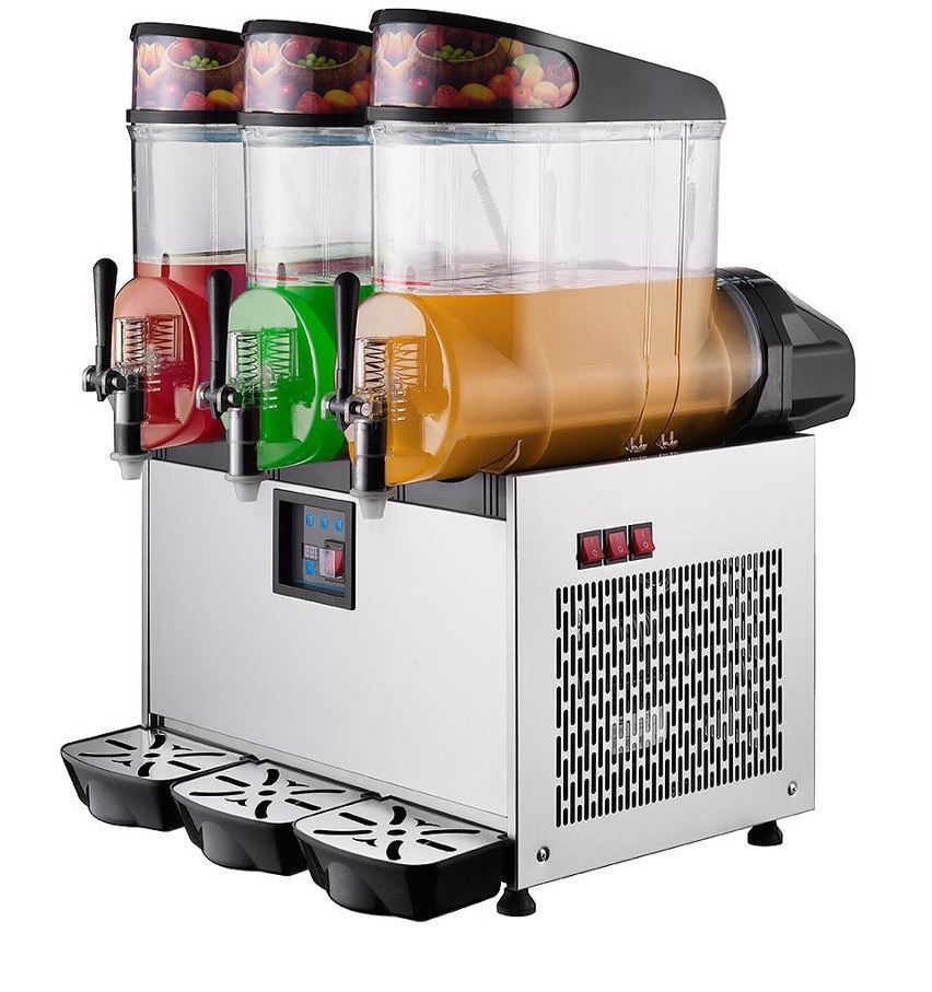 Manufacturer Margarita Slushy 3 Bowl Tank 15L Capacity Steel Plastic Frozen Drink Cheap Slushie Slush Ice Machine