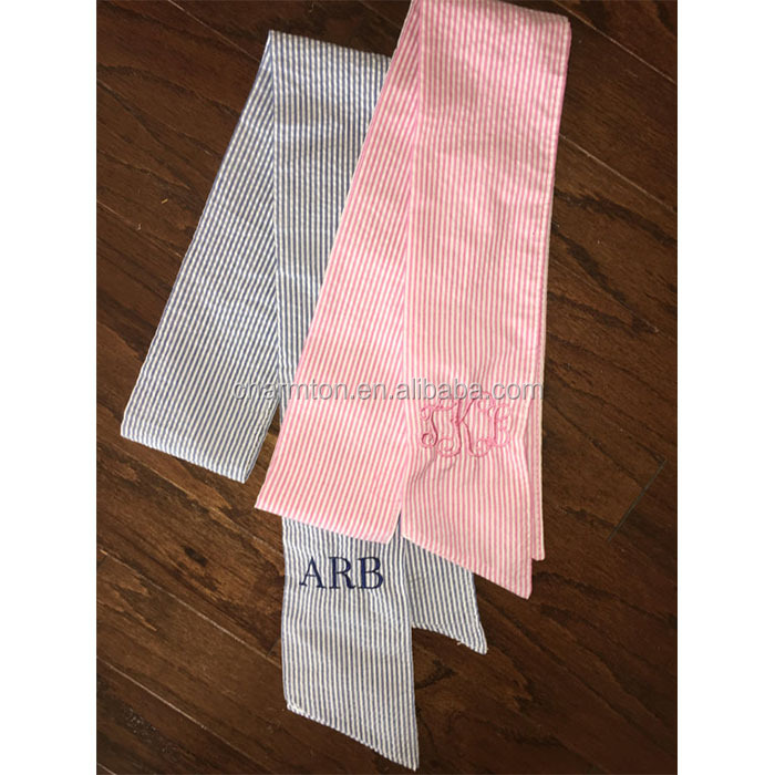 Оптовая продажа мягкий модный вензель Seersucker Baby Sash