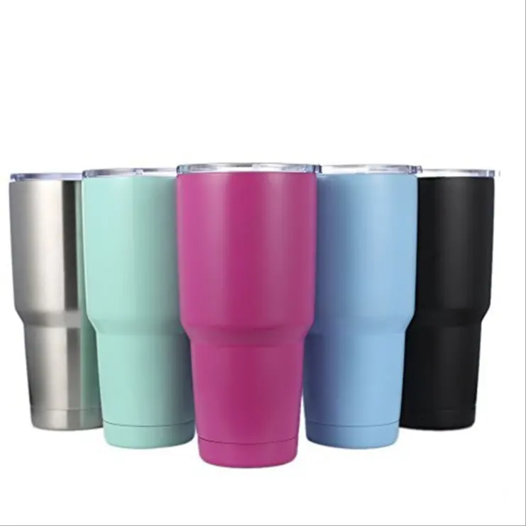 2021 Wholesale 30oz Double Wall Stainless Steel Vacuum Insulated Tumbler Cup Coffee Mug Custom Mug Travel Mug With Straw and Lid