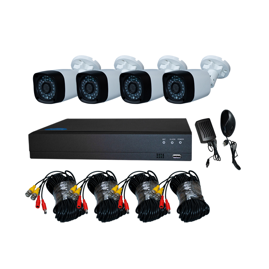 HD 2.0MP пластиковая наружная цилиндрическая камера 2MP 4CH AHD 5 в 1 комплект XVR
