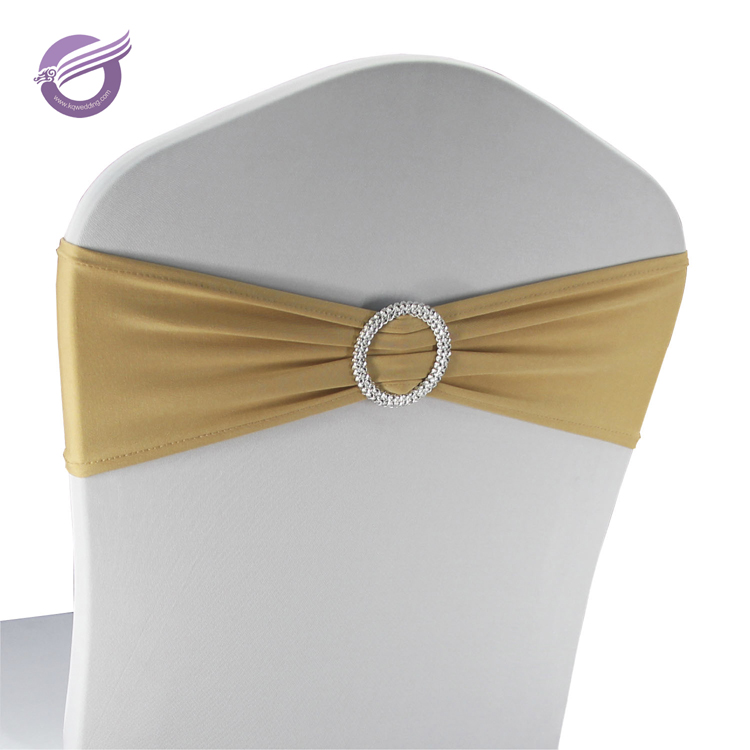 BS00136 camel polyester wedding decoration with buckle banquet chair band