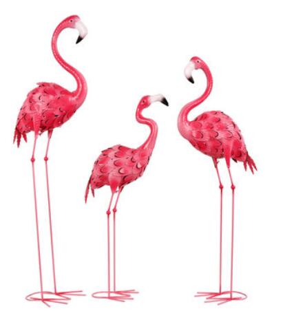 New type Metal Flamingo Prop decoration Garden Landscape decoration Ornament Wedding Party Decoration