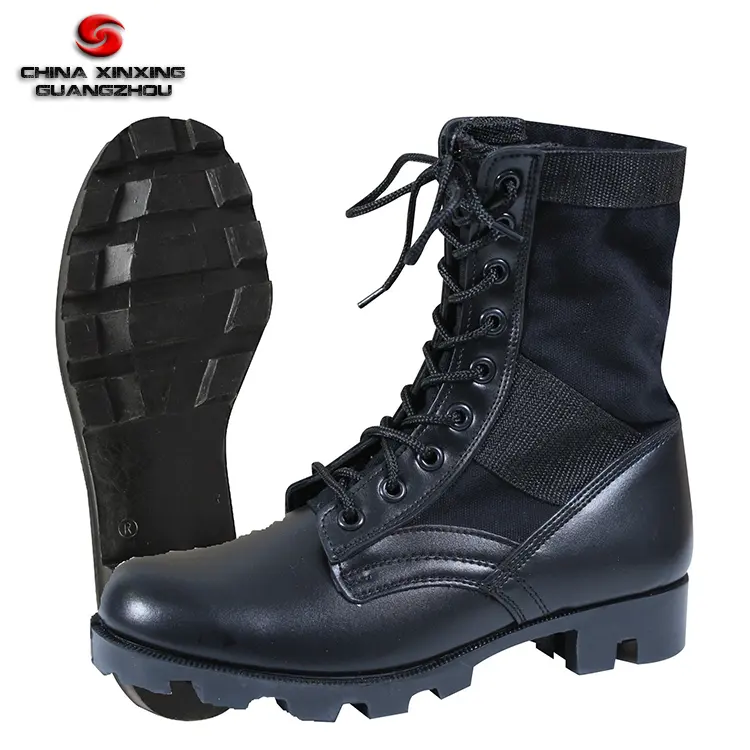 Army Jungle Black Leather Tactical Combat Military Boot