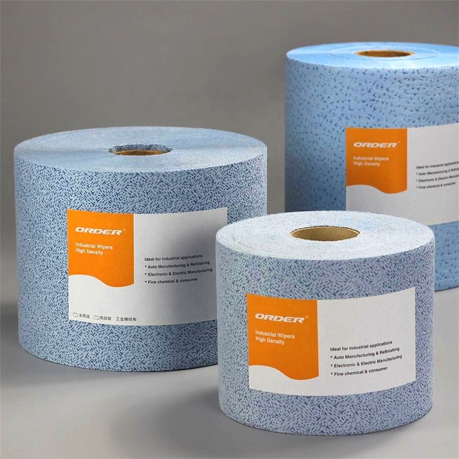 Punching and polishing jumbo roll meltblown polypropylene solvents Disposable Spunlace Wiper