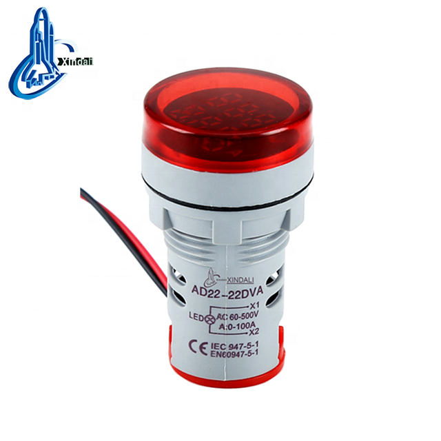 Xindali 22 мм 100A 50 ~ 500V AC красный светодиодный индикатор цифровой вольтметр Амперметр AD22-22DVA