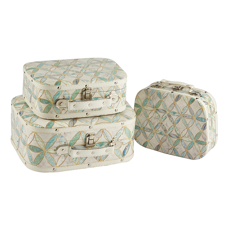 Beautiful travel suitcase 3pcs set retro leather luggage set