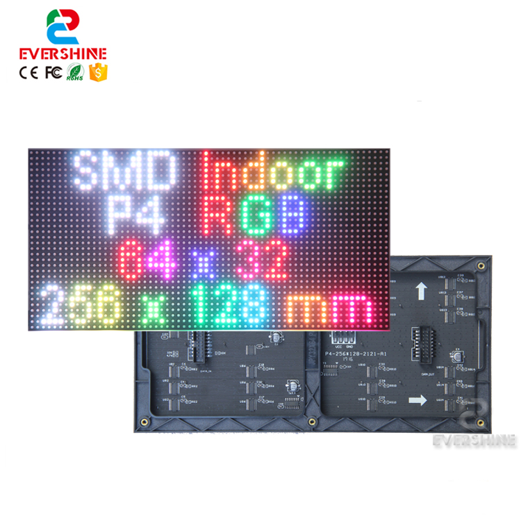 Панель Светодиодная Evershine, 4 мм, SMD2121, P4 1/16, полноцветная, 64x32 пикселей