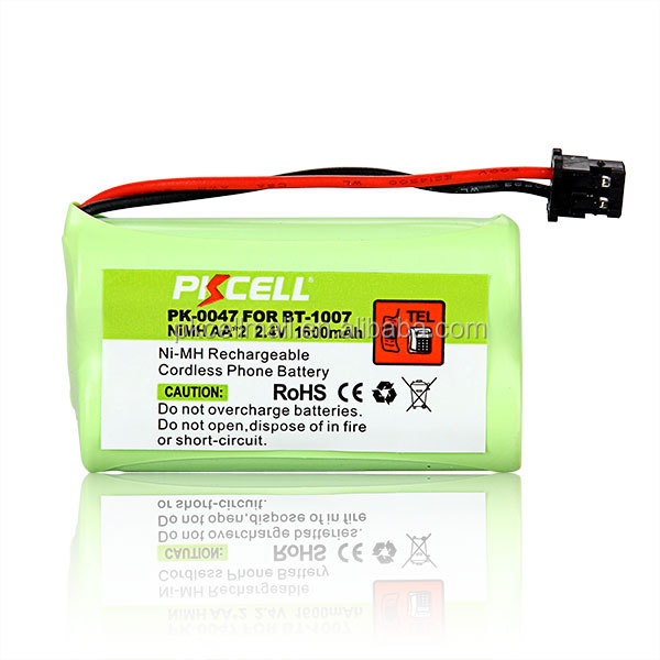 PKCELL горячие продажи PK-0047 ni-mh 2.4 В AA 1600 мАч BT-1007 беспроводной телефон батареи