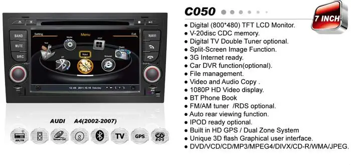 WITSON Для Audi A4 CAR DVD A8 автомобиль с платформой Чипсет S100