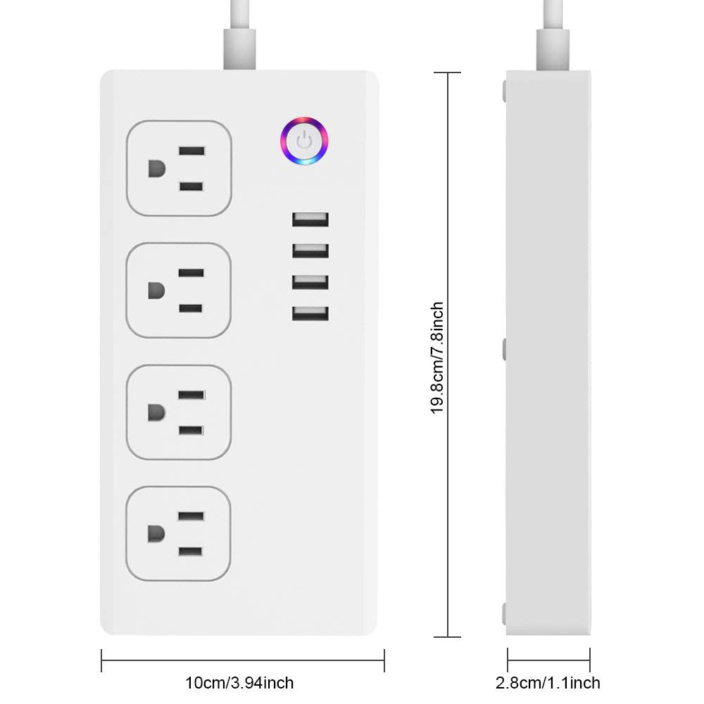 Умная розетка с Wi-Fi и 4 USB-портами