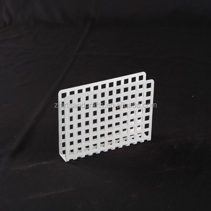 Cheap White Metal Grid Design Tabletop Napkin Holder