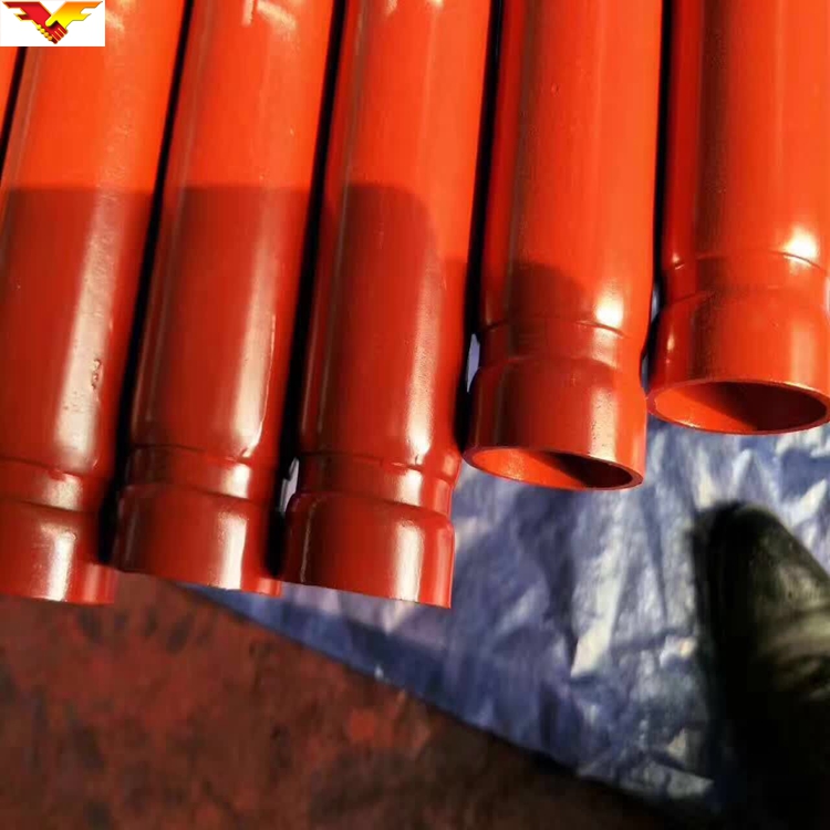 FM-дисковод с красной окраской RAL 3000, ASTM A795, пожарная разбрызгивающая стальная труба с рифленым концом