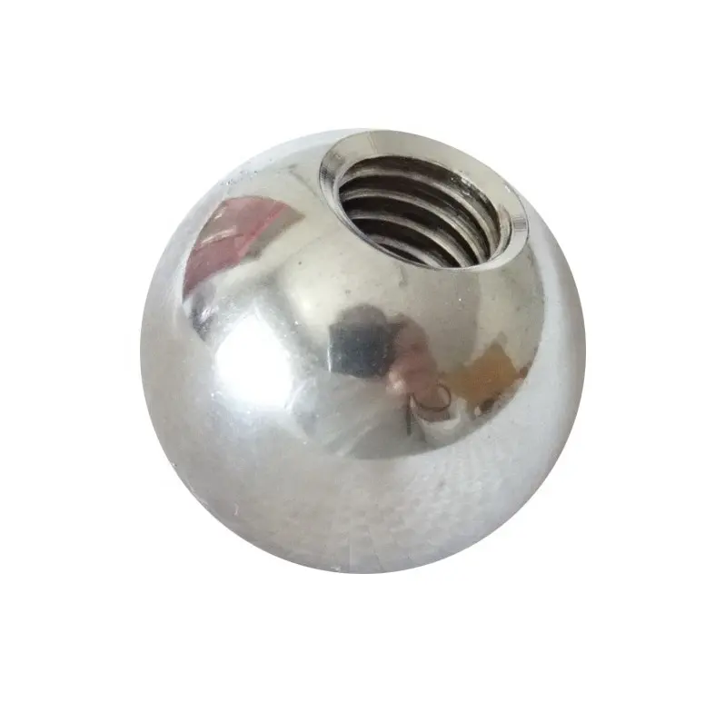 Manufacture drilled steel ball with through or threaded hole