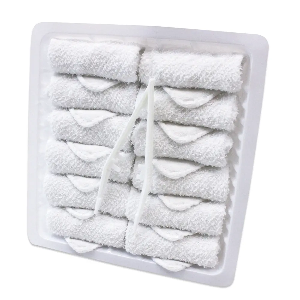 white color cotton aviation towel, airline towel, disposable face cloth