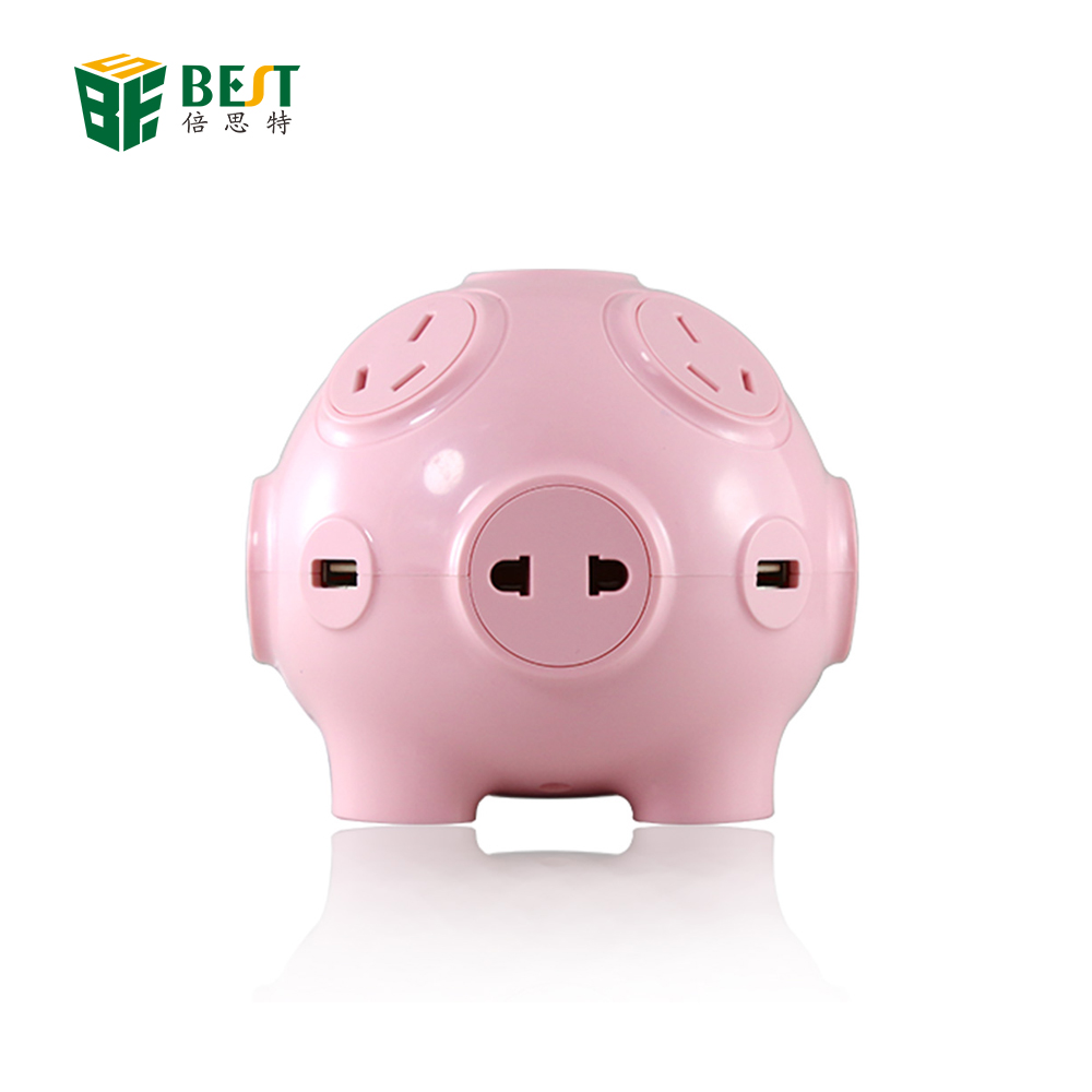 BST HC005 Прямая продажа с фабрики 10A умная домашняя офисная электронная розетка для питания быстрая зарядка 4 USB + 4 розетки стандартная вилка