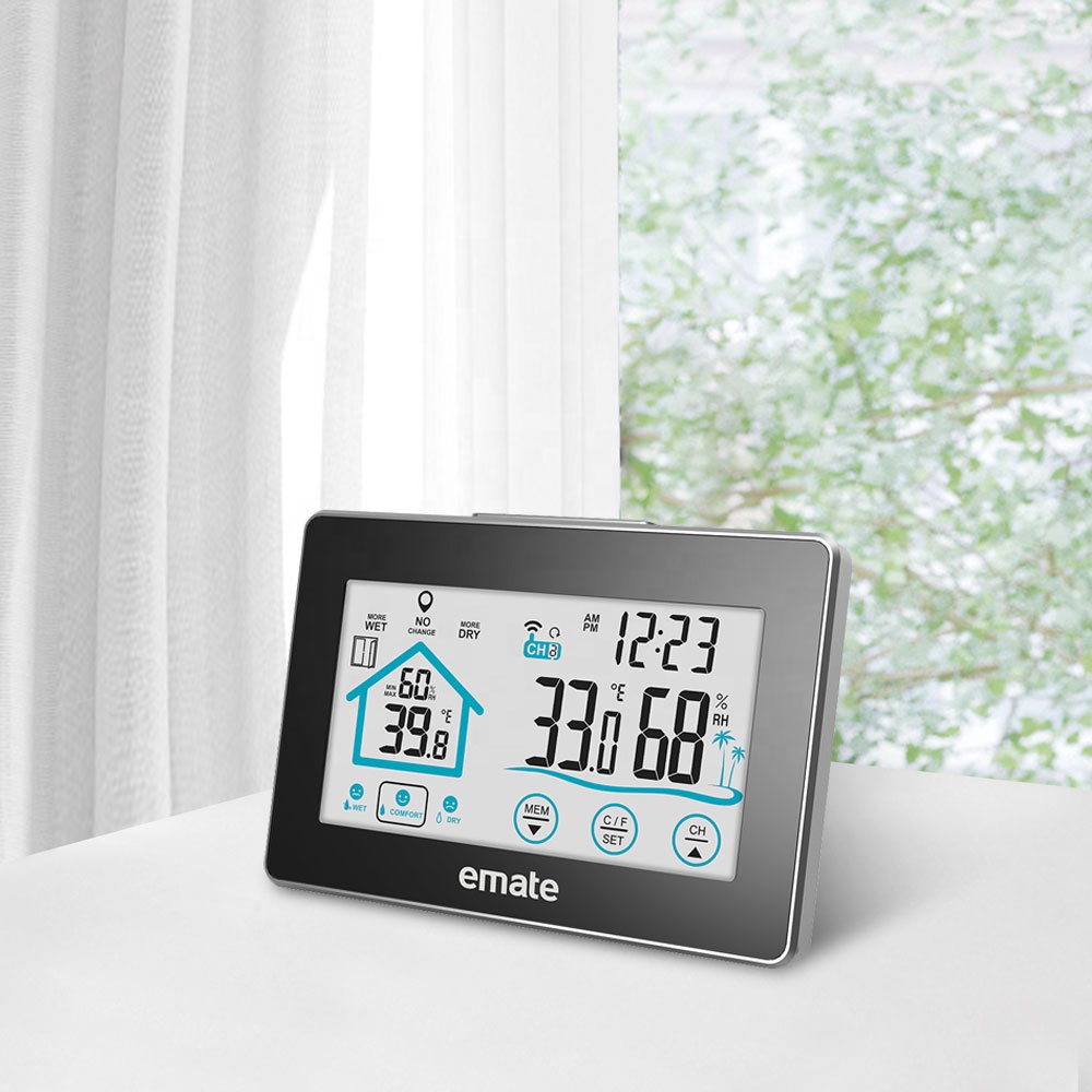 Digital Touch Screen Wireless Temperature Humidity,Weather Station,Automatic Weather Station