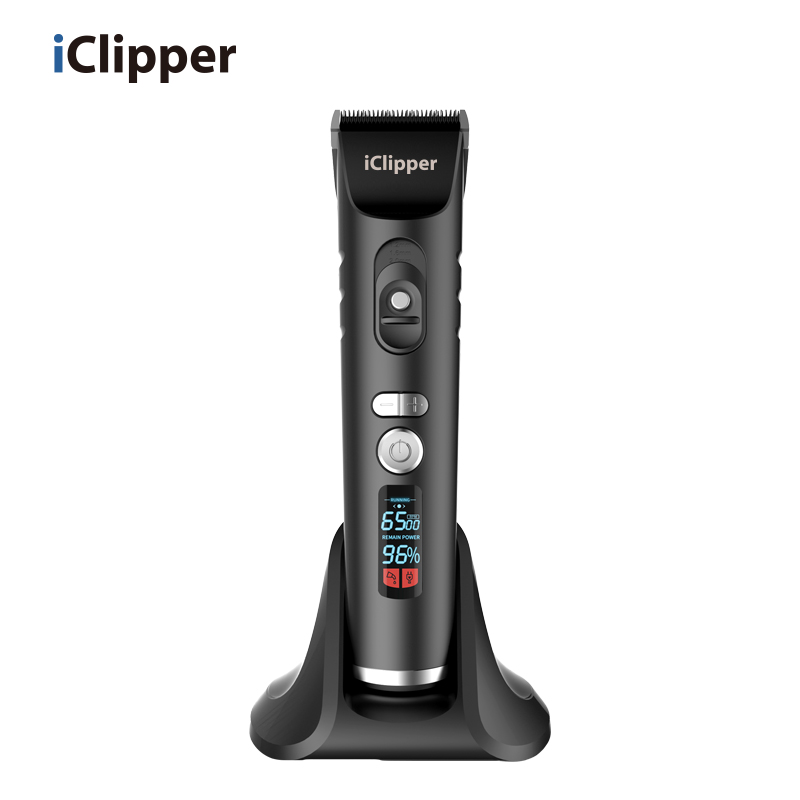 IClipper, ЖК-дисплей, керамическая передвижная головка резака и титановая фиксированная головка резака, беспроводные перезаряжаемые машинки для стрижки волос