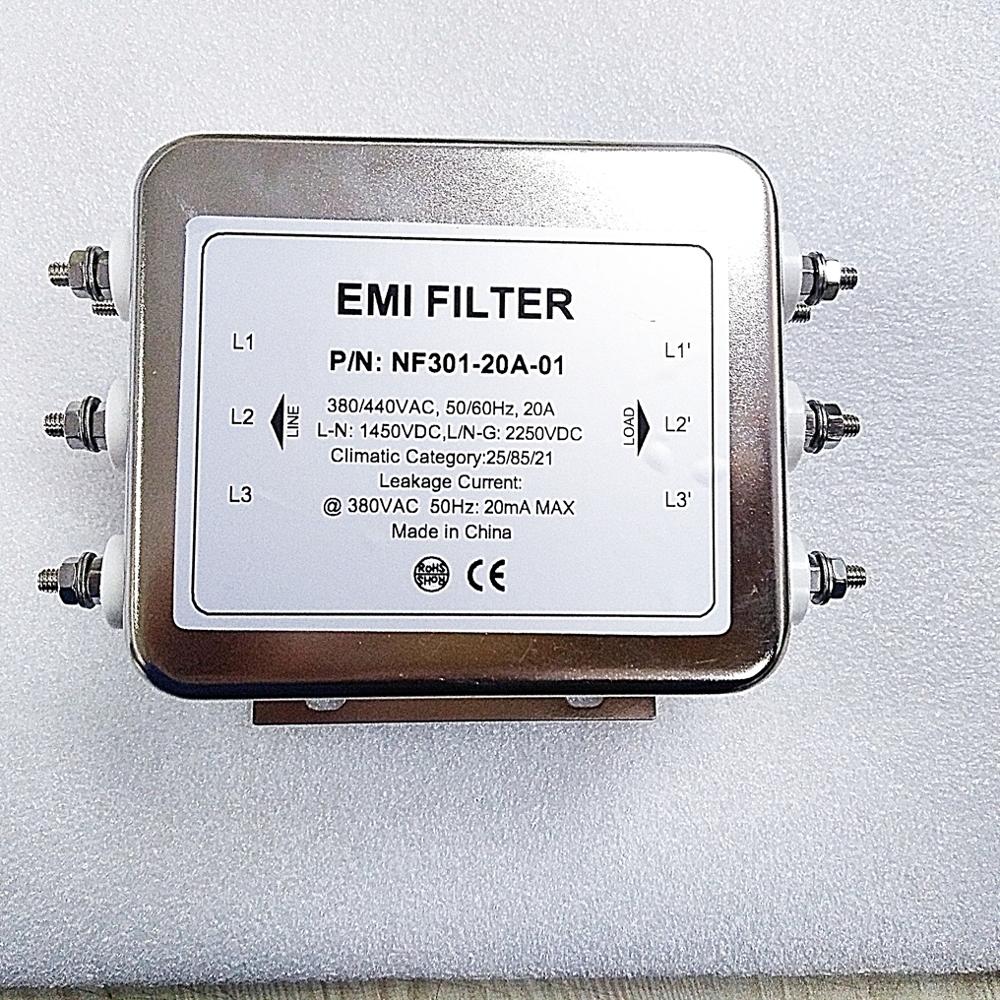 20A 440VAC трехфазный фильтр EMI для блока питания