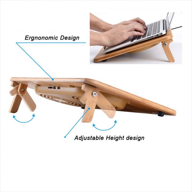 Jiangqiao Bamboo factory direct sale natural bamboo cooling stand pads for laptop