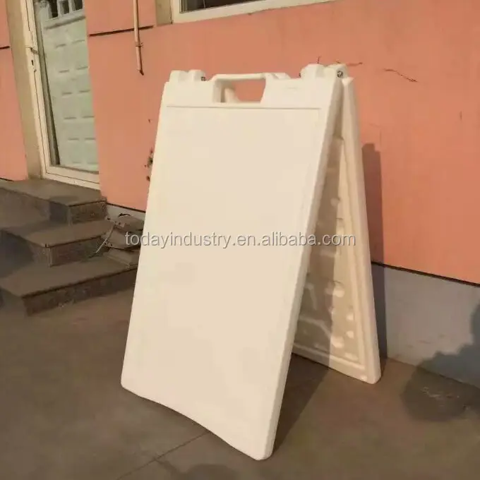 Plasticade Signicade Portable Folding A-Frame Sidewalk Sign - White