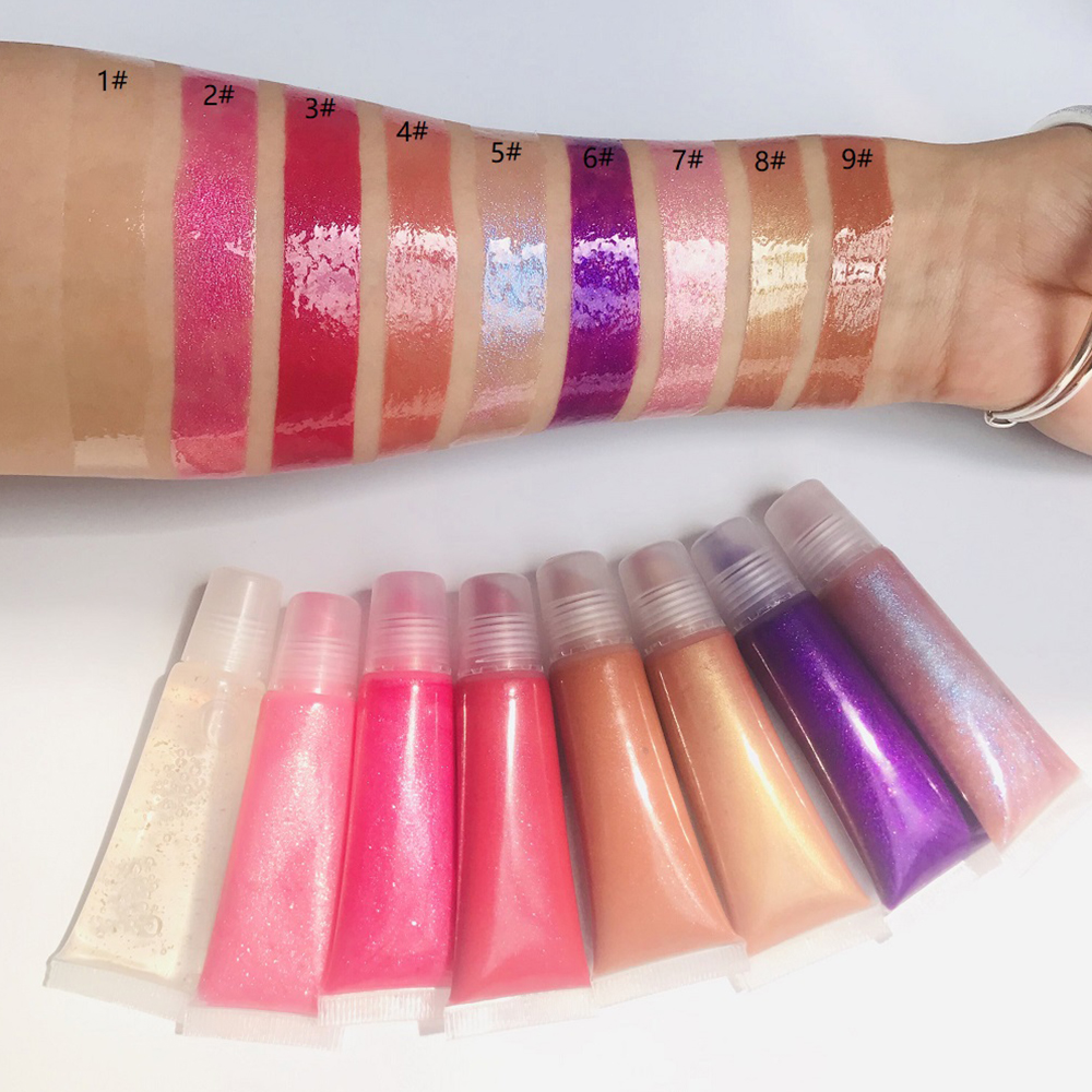 Сделайте свою собственную губу макияж собственной марки nude color lipgloss сверкающий блеск для губ Блестящий Блеск для губ