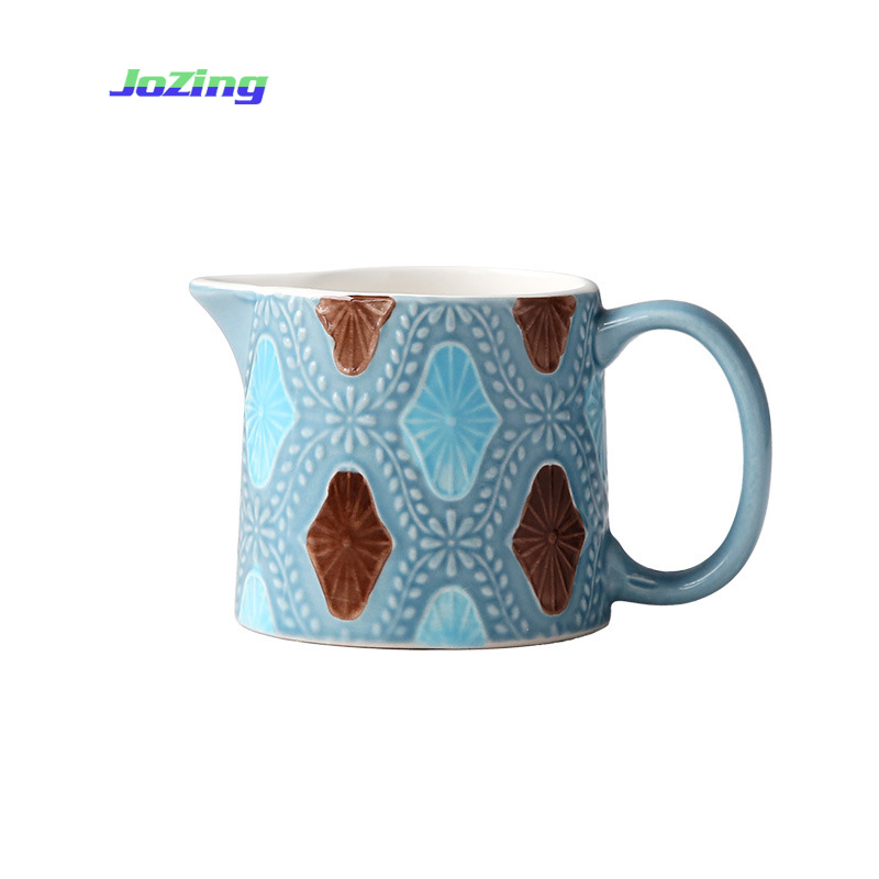 Espresso Water Coffee Milk Creamer Forthing Jug Ceramic Pepper Sauce Juice Pot with Spout