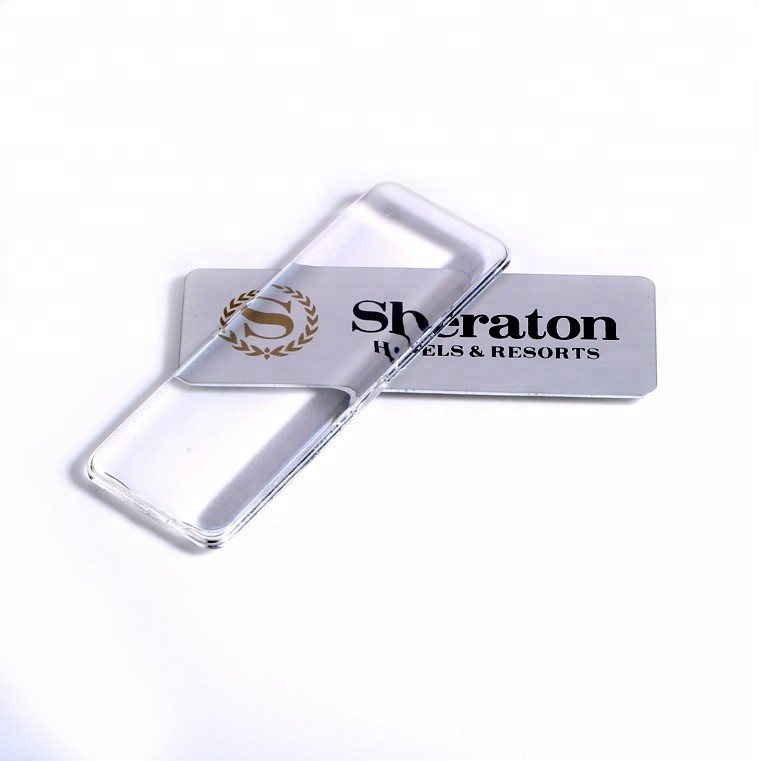 Многоразовый металлический бейдж sku7282 с крышкой для объектива, со сменным именем персонала