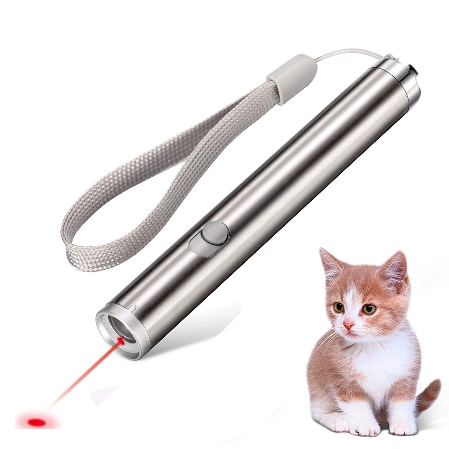 2 в 1 светодиодный фонарик Pet Training Tool Команда Red Dot кошка Лазерная Игрушка